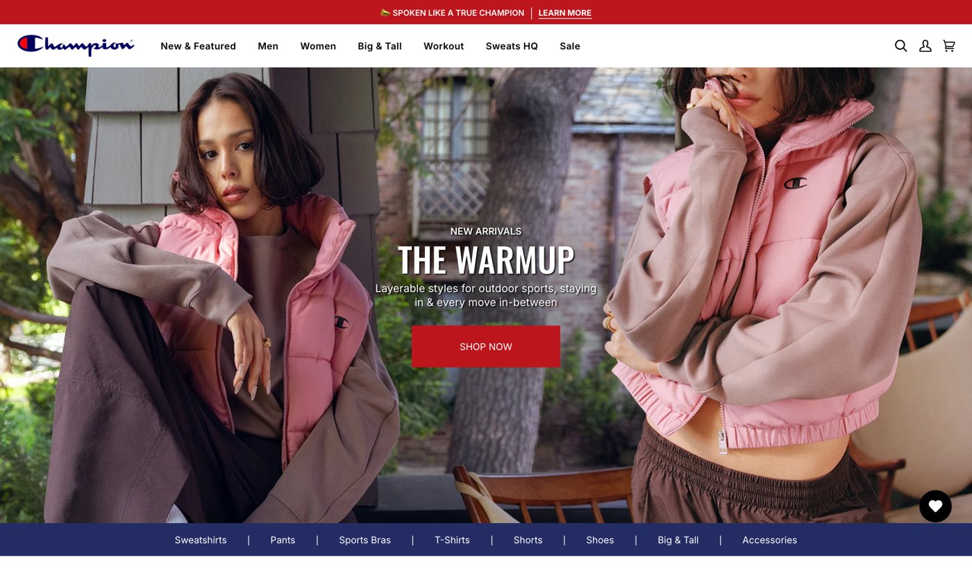 Champion storefront