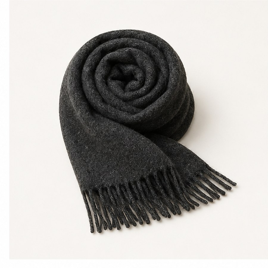 Charcoal wool scarf