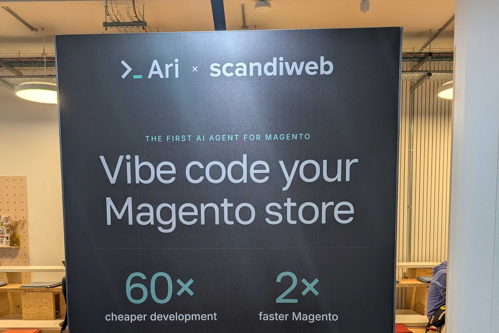 The Ari and scandiweb stand at Mage Camp, Manchester