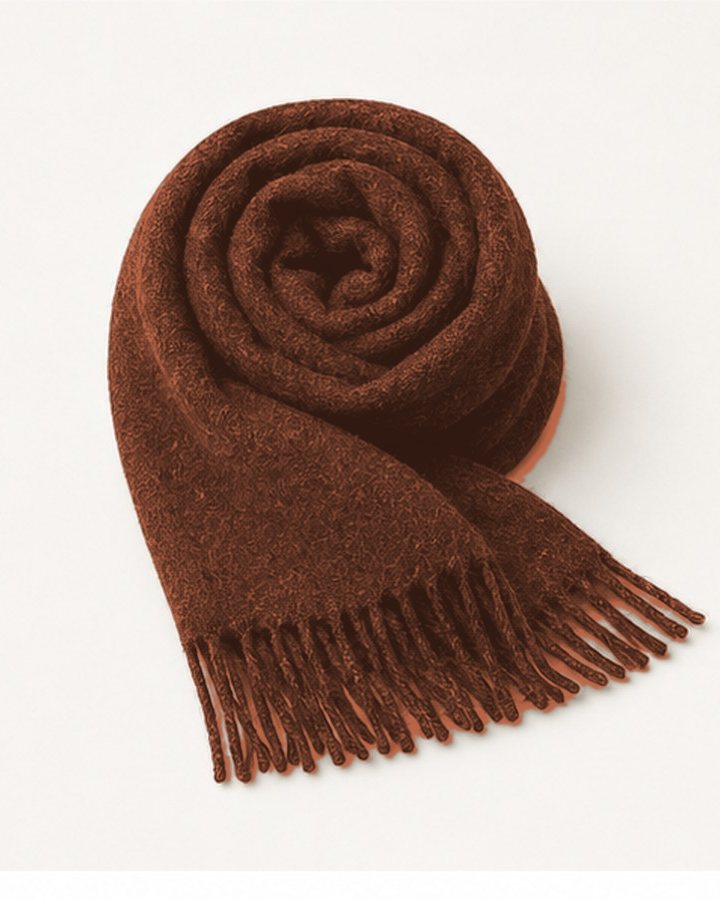 Lambswool Scarf, Rust